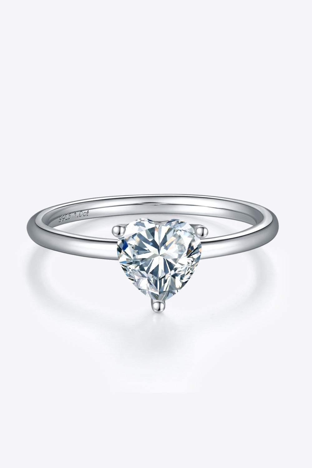 1 Carat Moissanite 925 Sterling Silver Solitaire Ring Rings - Tophatter Daily Deals