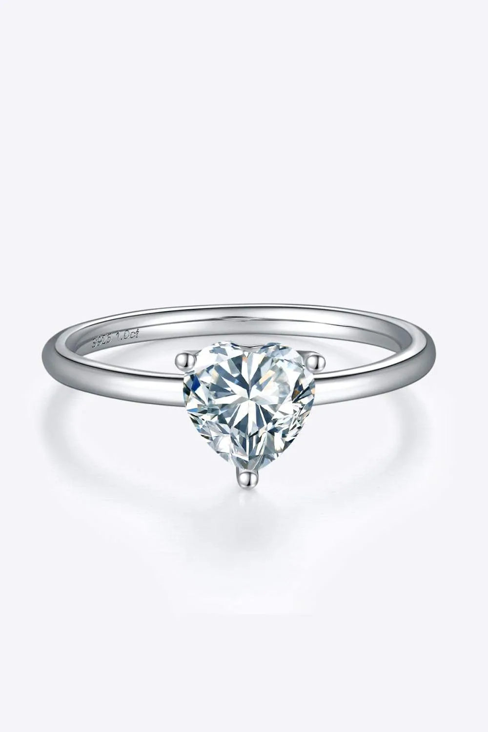 1 Carat Moissanite 925 Sterling Silver Solitaire Ring Rings - Tophatter Daily Deals