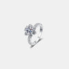 1 Carat Moissanite 925 Sterling Silver Ring Silver Moissanite - Tophatter Daily Deals