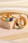 Stainless Steel 18K Gold-Plated Hoop Earrings Earrings - Tophatter Daily Deals
