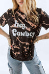 HEY COWBOY BOHEMIAN COWGIRL Graphic Tie-Dye Tee - Tophatter Daily Deals