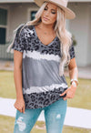 Leopard V-Neck Tee Shirt Women's T-Shirts - Tophatter Daily Deals