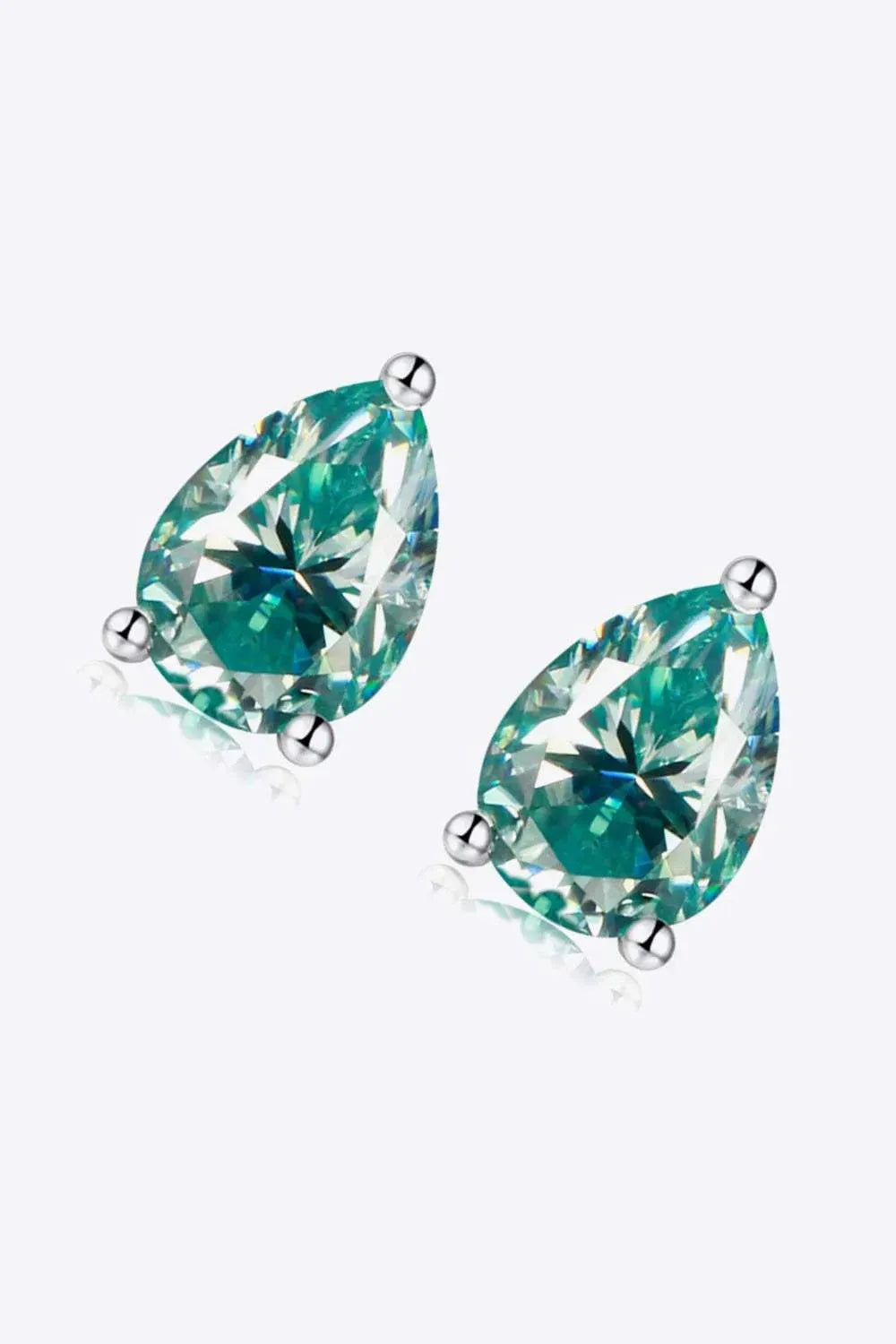 2 Carat Moissanite Teardrop Earrings Moissanite - Tophatter Daily Deals