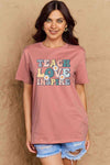 Simply Love Full Size TEACH LOVE INSPIRE Graphic Cotton T-Shirt Women's T-Shirts - Tophatter Daily Deals