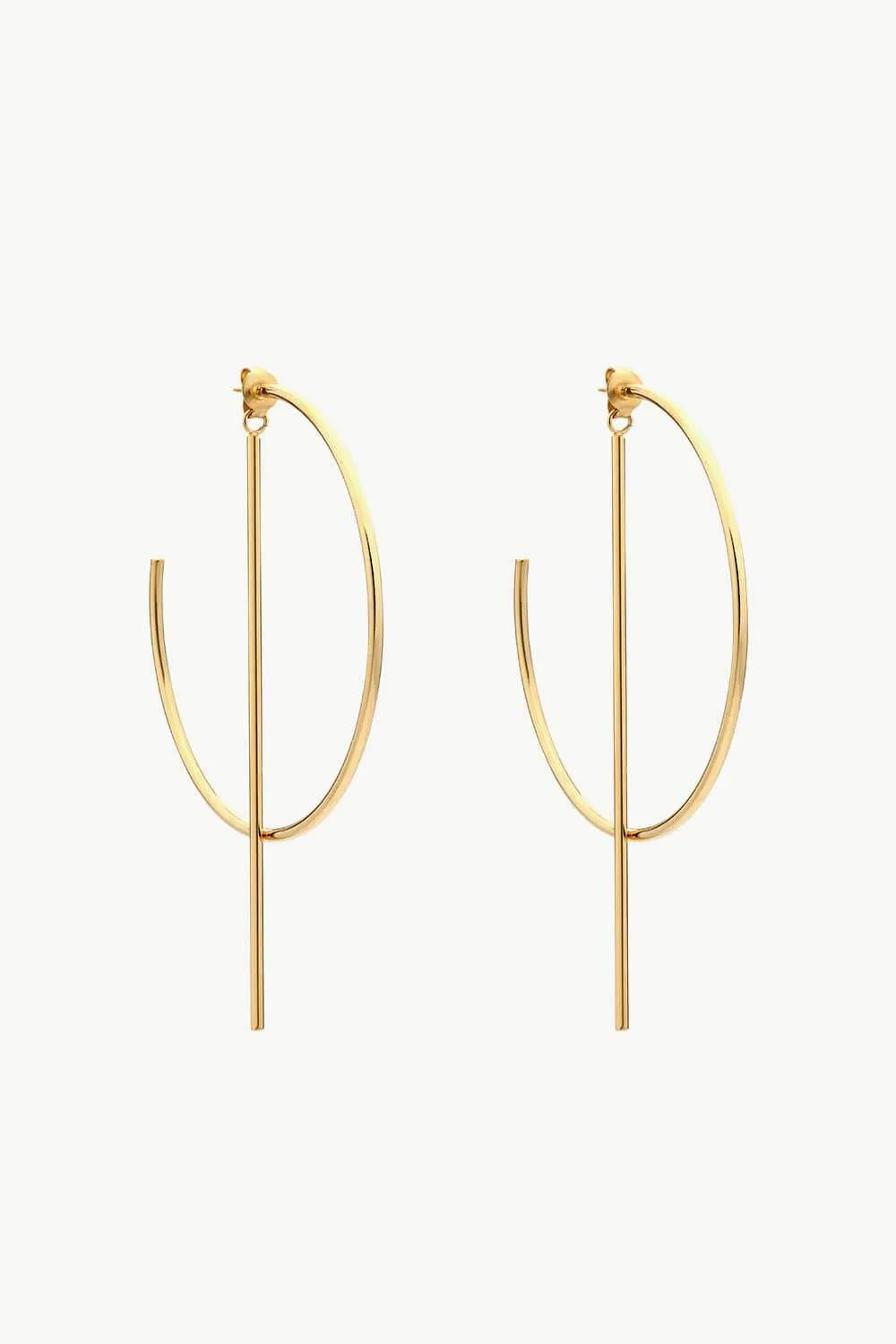 C-Hoop Stainless Steel Earrings Earrings - Tophatter Daily Deals