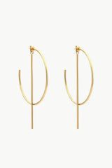 C-Hoop Stainless Steel Earrings Earrings - Tophatter Daily Deals