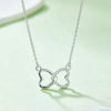 Moissanite 925 Sterling Silver Heart Bow Necklace Silver One Size Moissanite - Tophatter Daily Deals