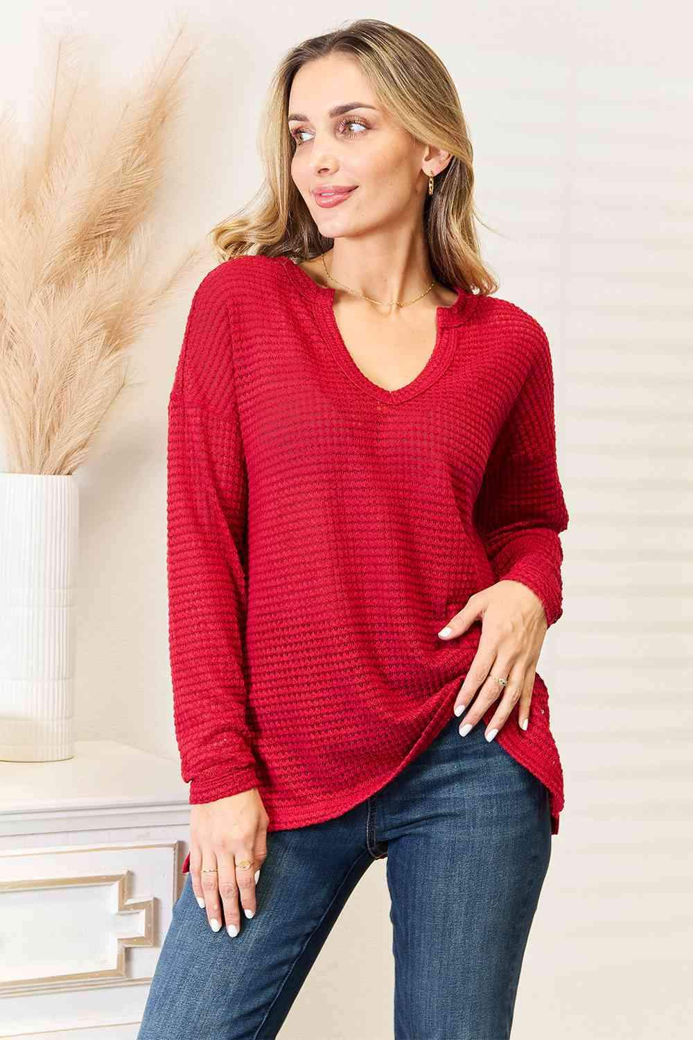 Culture Code Full Size Wide Notch Relax Top Blouses - Tophatter Daily Deals