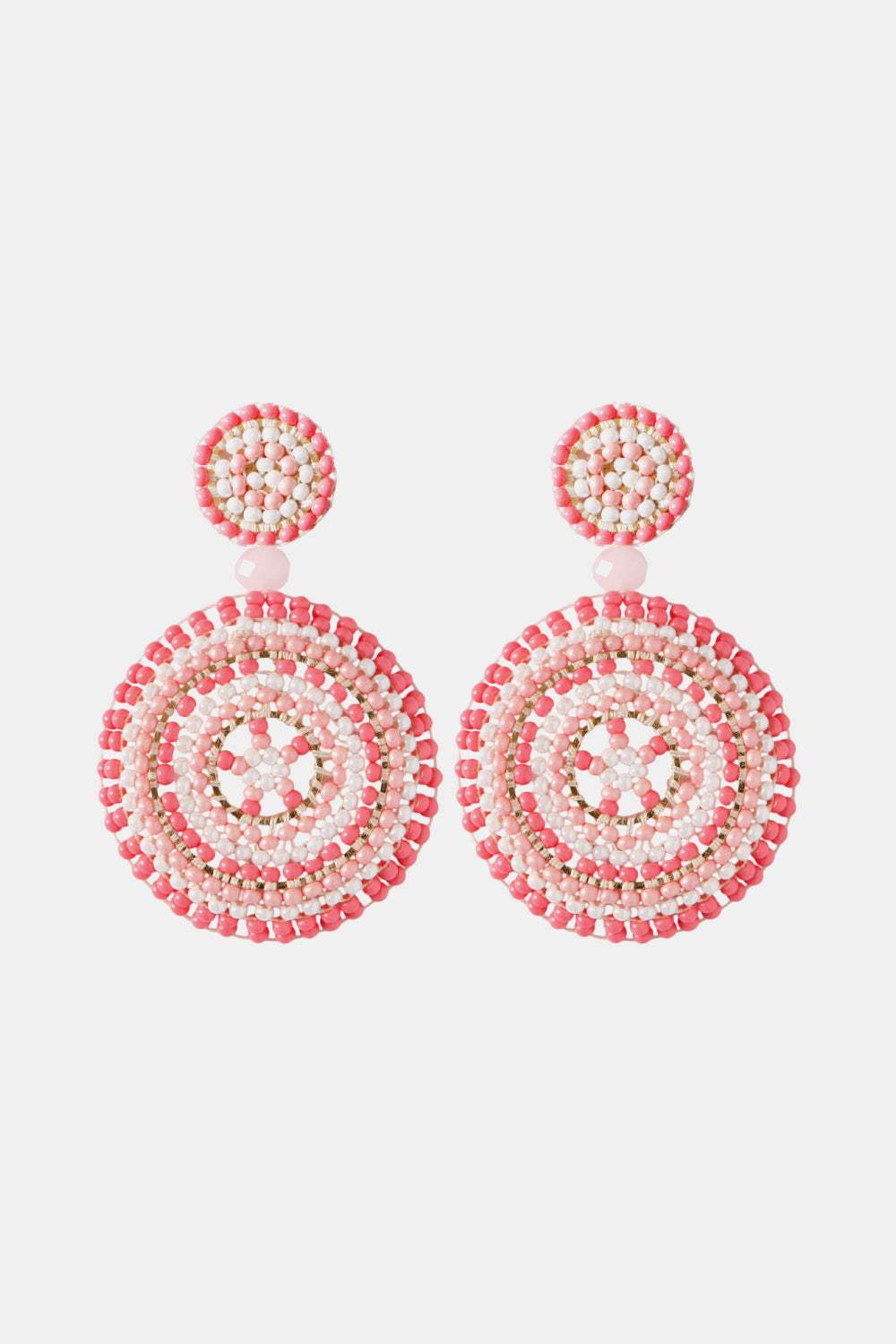 Beaded Boho Style Round Shape Dangle Earrings Strawberry One Size Earrings - Tophatter Daily Deals