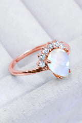925 Sterling Silver Moonstone Ring Moonstone - Tophatter Daily Deals