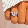 Heart Shape Zircon 925 Sterling Silver Ring Rings - Tophatter Daily Deals