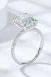 4 Carat Moissanite 4-Prong Side Stone Ring Moissanite - Tophatter Daily Deals