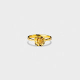 Rose Shape 18K Gold-Plated Ring Gold Rings - Tophatter Daily Deals