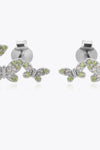 Zircon Butterfly 925 Sterling Silver Earrings Earrings - Tophatter Daily Deals