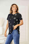 Double Take Dandelion Print Round Neck T-Shirt Women's T-Shirts - Tophatter Daily Deals