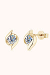 1 Carat Moissanite 925 Sterling Silver Stud Earrings Gold One Size Moissanite - Tophatter Daily Deals