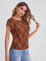 Twisted Open Back Blouse Blouses - Tophatter Daily Deals