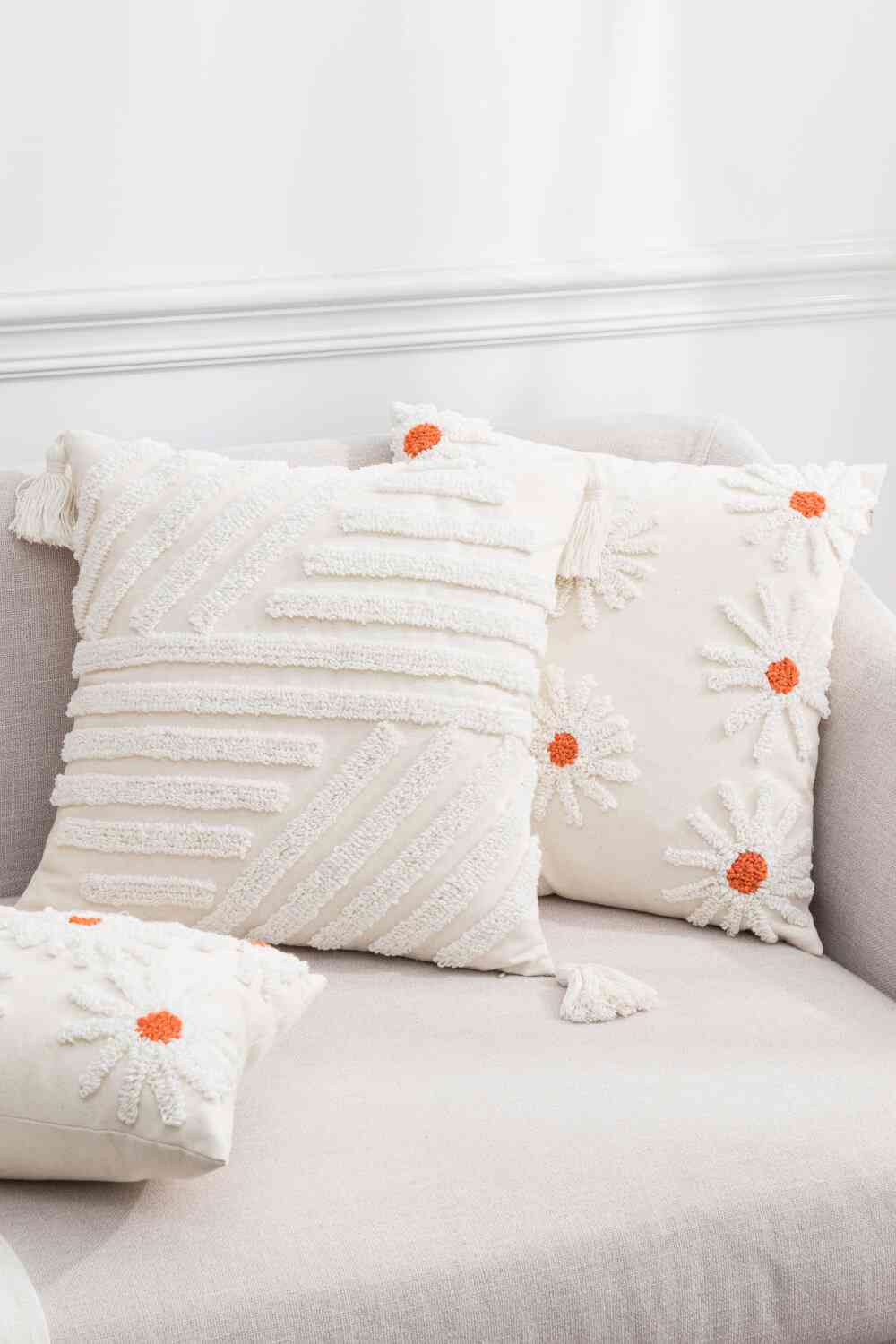 Textured Decorative Throw Pillow Case Decorative Pillowcases - Tophatter Daily Deals