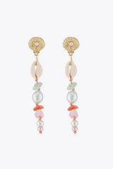 Synthetic Pearl Shell Drop Earrings Shell One Size Earrings - Tophatter Daily Deals