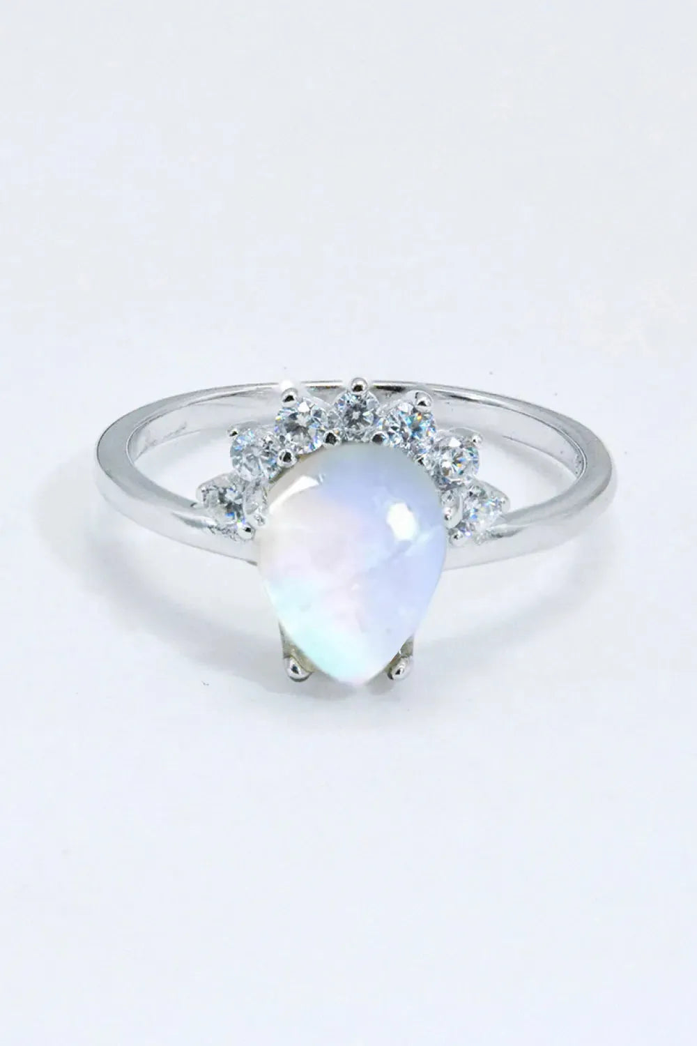 925 Sterling Silver Moonstone Ring Moonstone Moonstone - Tophatter Daily Deals