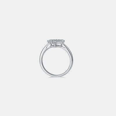 Moissanite 925 Sterling Silver Heart Ring Moissanite - Tophatter Daily Deals