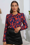 Floral Long Puff Sleeve Blouse Floral Blouses - Tophatter Daily Deals