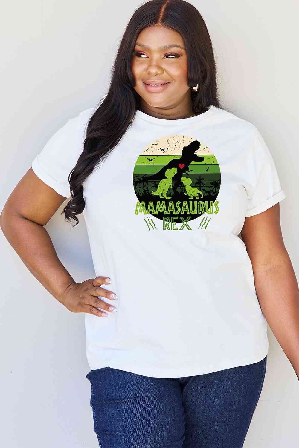 Simply Love Full Size MAMASAURUS REX Graphic T-Shirt Women's T-Shirts - Tophatter Daily Deals