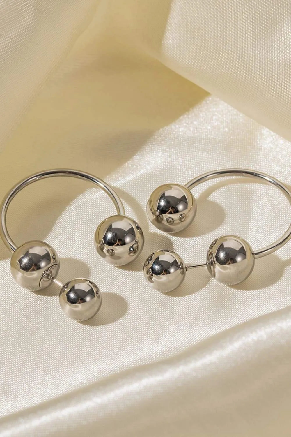 Stainless Steel Ball Earrings Earrings - Tophatter Daily Deals