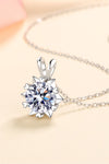 Learning To Love 925 Sterling Silver Moissanite Pendant Necklace Moissanite - Tophatter Daily Deals