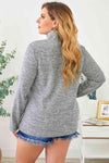 Plus Size Heathered Quarter Zip Pullover Women's T-Shirts - Tophatter Daily Deals