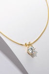 925 Sterling Silver 1 Carat Moissanite Pendant Necklace Moissanite - Tophatter Daily Deals