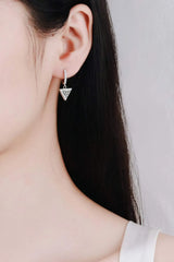 Moissanite Triangle Drop Earrings Moissanite - Tophatter Daily Deals