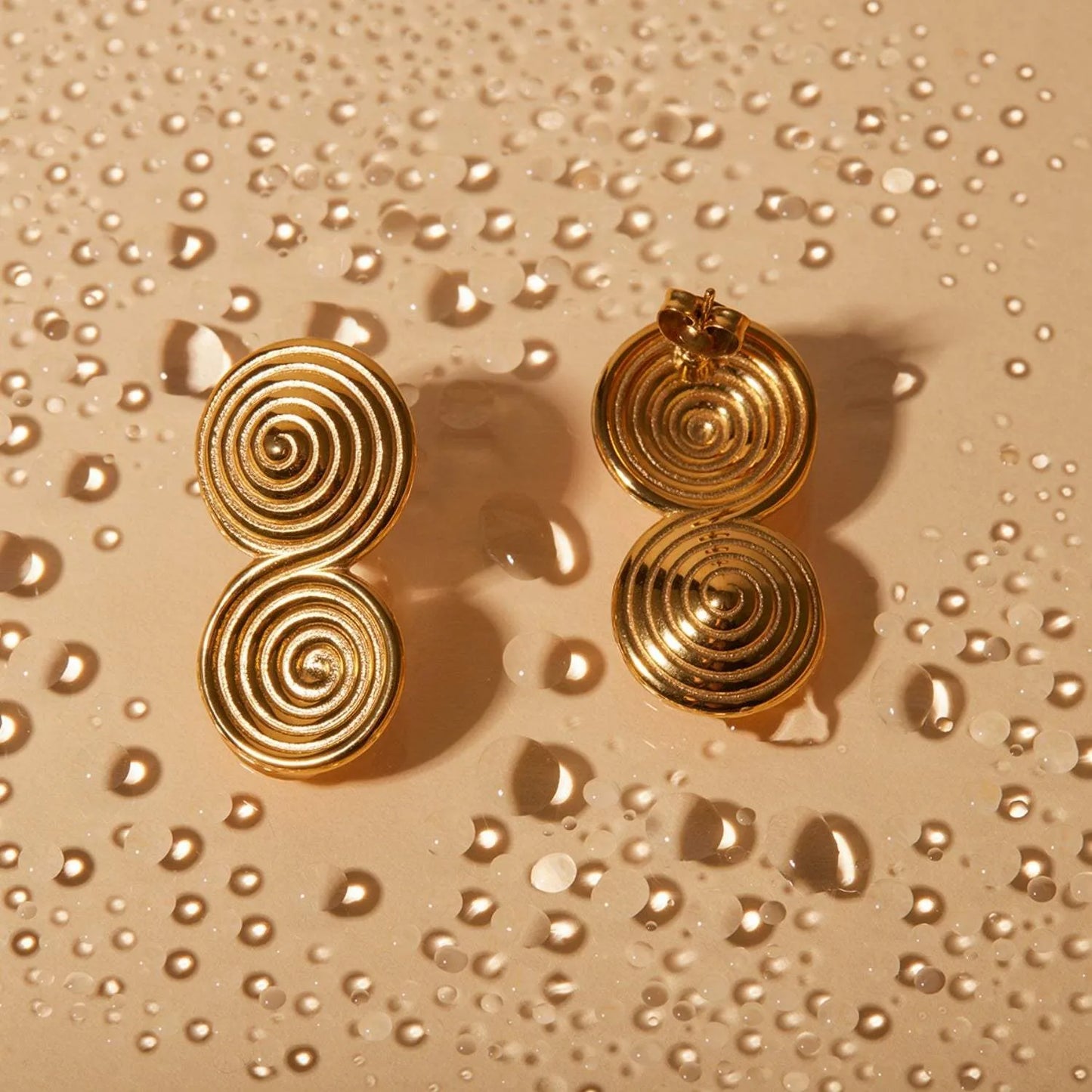 18K Gold-Plated Stainless Steel Earrings Earrings - Tophatter Daily Deals