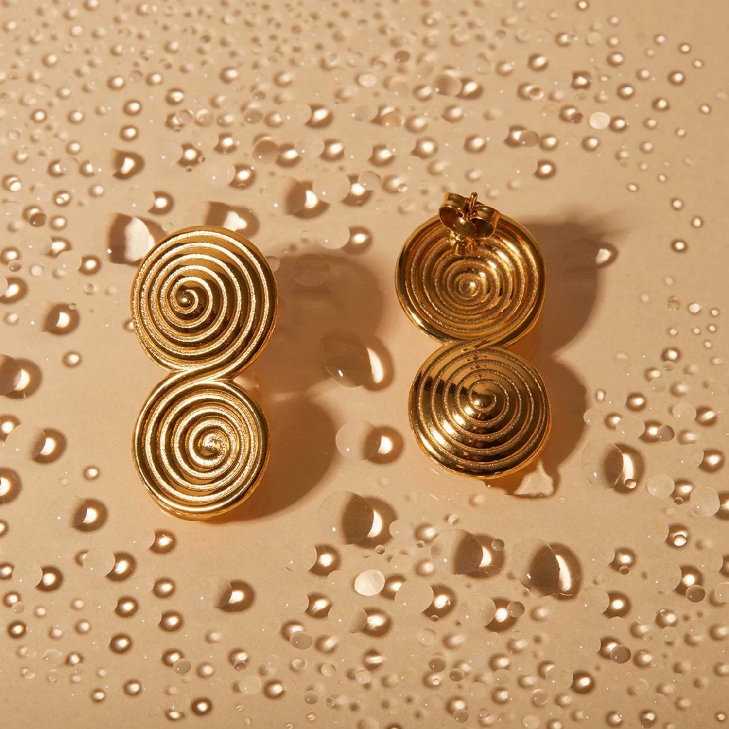 18K Gold-Plated Stainless Steel Earrings Earrings - Tophatter Daily Deals