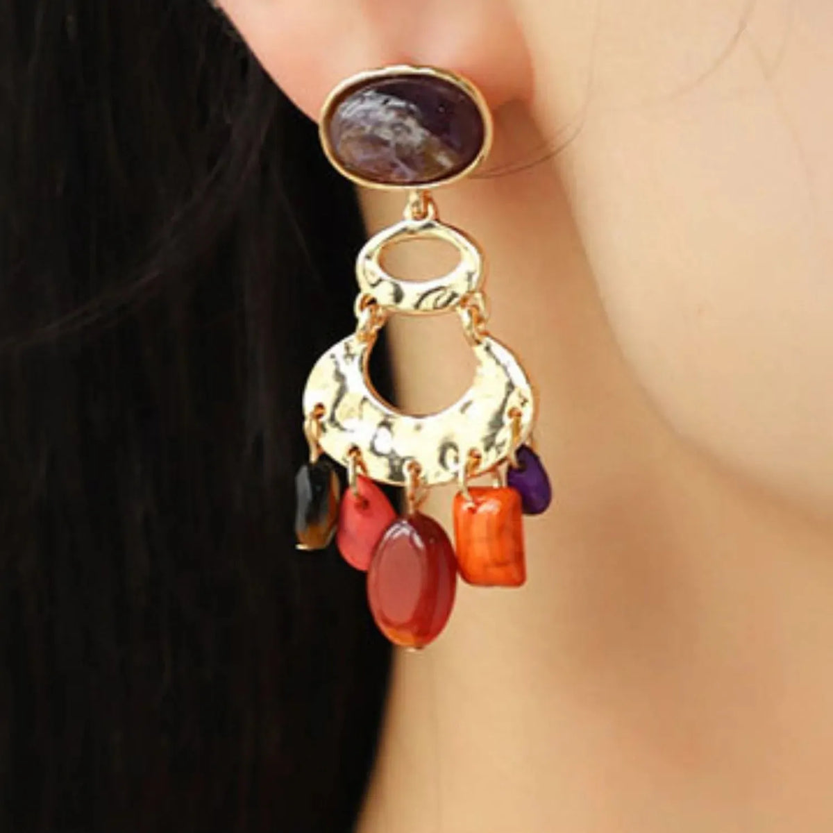 Geometric Alloy Dangle Earrings Earrings - Tophatter Daily Deals