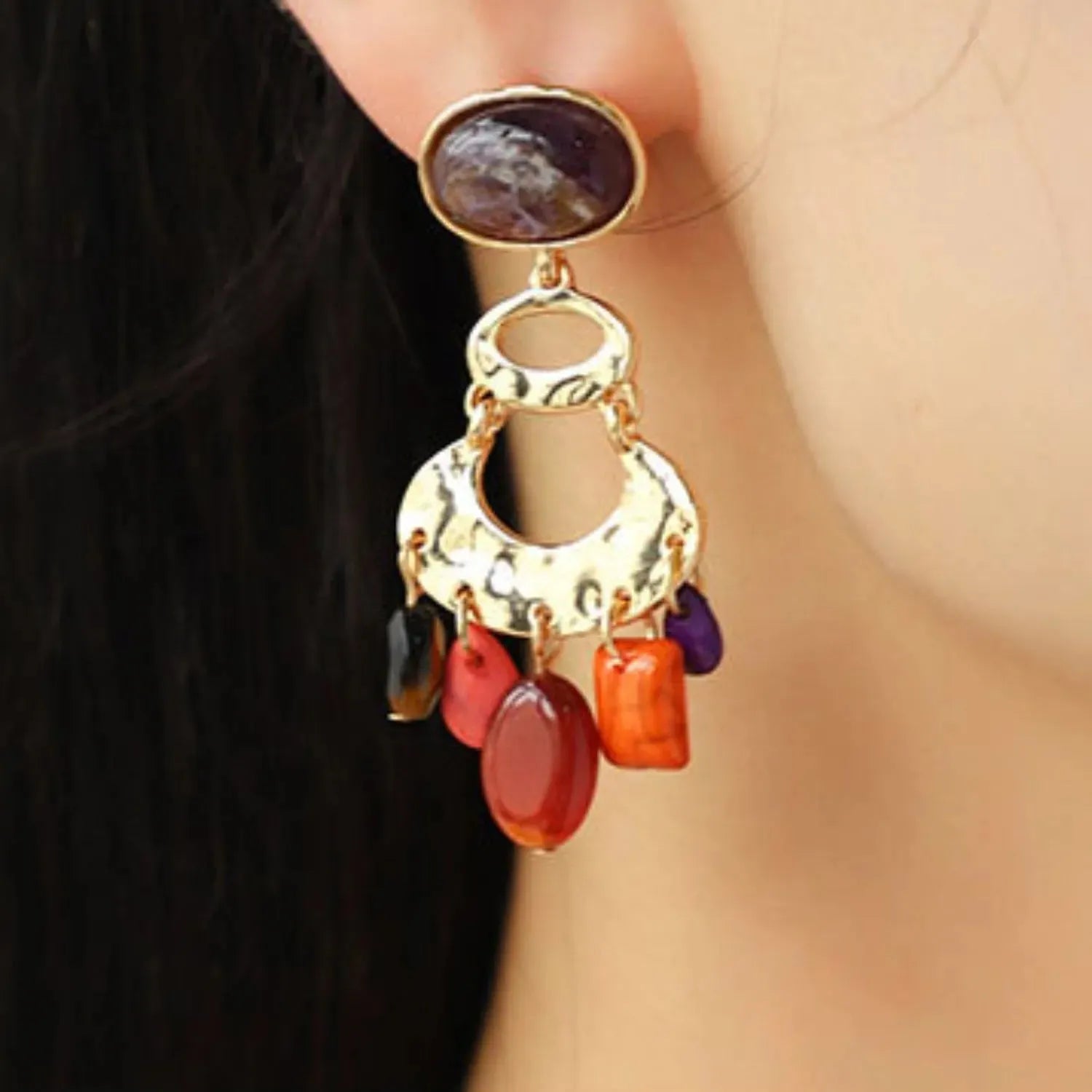 Geometric Alloy Dangle Earrings Earrings - Tophatter Daily Deals