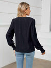 V-Neck Puff Sleeve Blouse Blouses - Tophatter Daily Deals