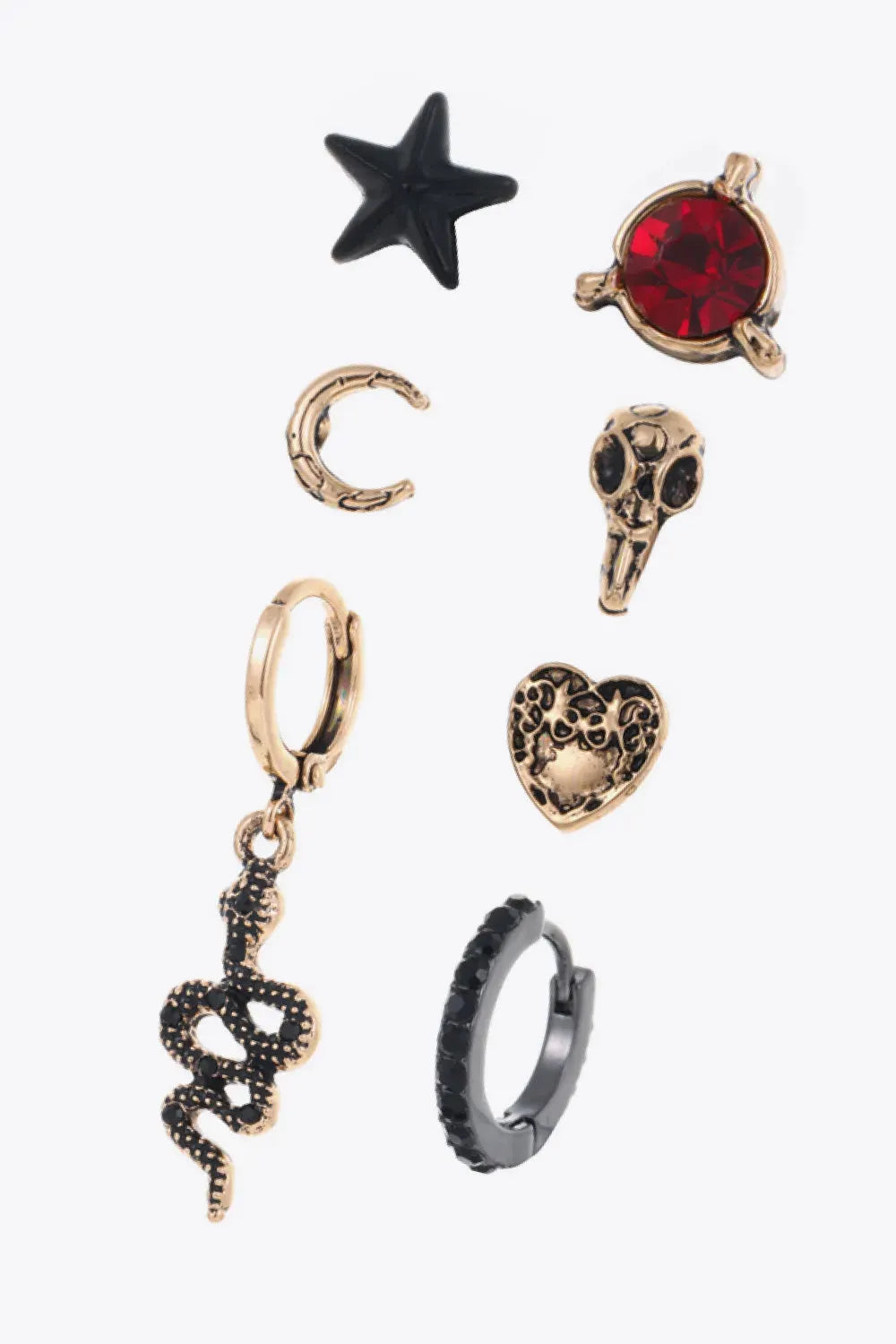 7-Piece Mismatched Earrings Earrings - Tophatter Daily Deals