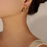 Copper Oil Drip Earrings Earrings - Tophatter Daily Deals