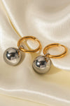 18K Gold-Plated Copper Ball Drop Earrings Earrings - Tophatter Daily Deals