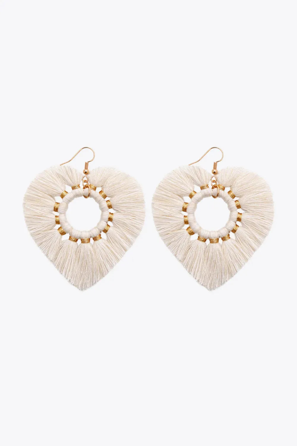 Random 4-Pair Fringe Heart Dangle Earrings Earrings - Tophatter Daily Deals