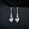 5.44 Carat 925 Sterling Silver Moissanite Heart Drop Earrings Moissanite - Tophatter Daily Deals