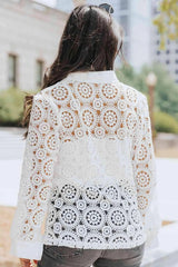 Button-Up Lace Collared Shirt Blouses - Tophatter Daily Deals