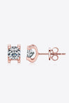 Moissanite 925 Sterling Silver Stud Earrings Rose Gold One Size Moissanite - Tophatter Daily Deals