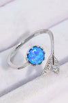 Opal Fishtail Bypass Ring Cobalt Blue One Size Opal - Tophatter Daily Deals