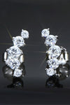 All You Need Moissanite Platinum-Plated Earrings Silver One Size Moissanite - Tophatter Daily Deals