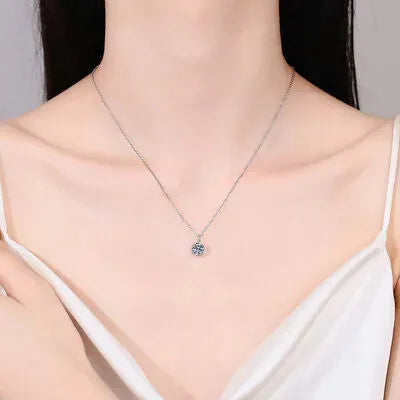 1 Carat Moissanite 925 Sterling Silver Necklace Moissanite - Tophatter Daily Deals