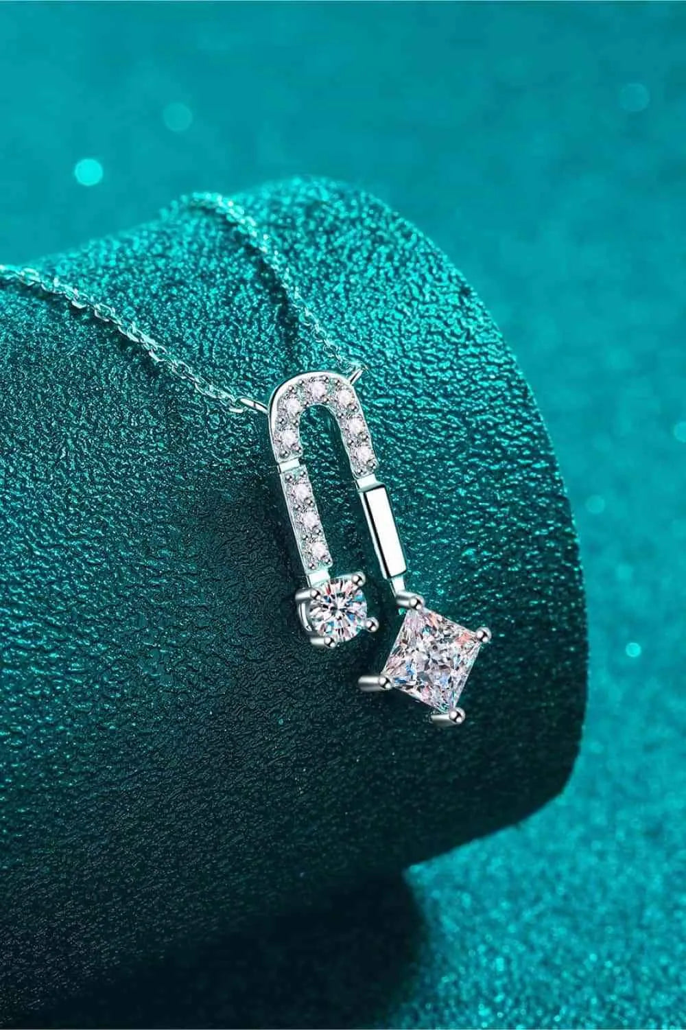 1.3 Carat Moissanite 925 Sterling Silver Necklace Moissanite - Tophatter Daily Deals