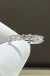 Charming Moissanite 925 Sterling Silver Ring Moissanite - Tophatter Daily Deals