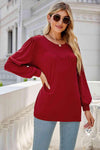 Round Neck Long Sleeve Top Women's T-Shirts - Tophatter Daily Deals